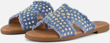 Ann Rocks Denim Slippers blauw Synthetisch - 36,37,38,39,40,41,42