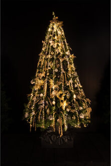 Anna Collection Cascade draadverlichting - voor boom 150 cm - 480 leds - Kerstverlichting kerstboom Zwart