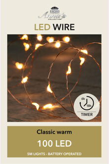 Anna Collection Draadverlichting - koper - 100 leds - warm wit - 500 cm - Lichtsnoeren Oranje