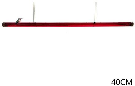 Anna 'S Beste Hummingbird Feeder Met Gat Vogels Voeden Transparante Pijp Te Gebruiken Huishouden Tuin Voeden Benodigdheden 40cm rood