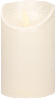 Anna's Collection 1x Creme parel LED kaarsen / stompkaarsen met bewegende vlam 12,5