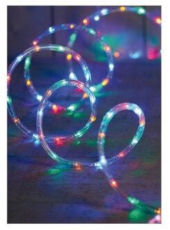 Anna's Collection 2x Kerst verlichting lichtslang 216 lampjes gekleurd 9 mtr - Voor binnen en buiten gebruik - Slangverlichting - Lichtsnoer - Kerstversiering
