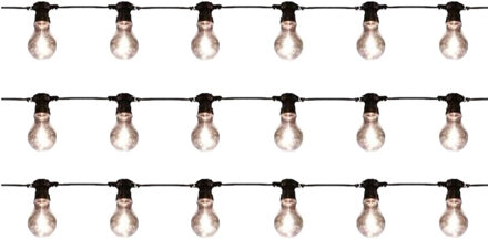 Anna's Collection 3x stuks buiten feestverlichting lichtsnoer warm witte lampbolletjes 10 m