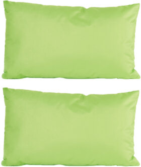 Anna's Collection 6x Bank/sier kussens voor binnen en buiten in de kleur groen 30 x 50 cm