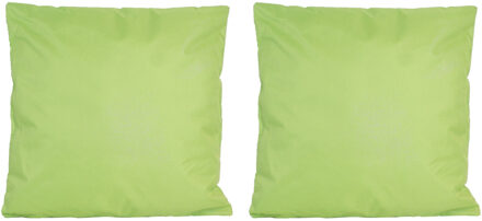 Anna's Collection 6x Bank/sier kussens voor binnen en buiten in de kleur groen 45 x 45 cm