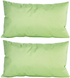 Anna's Collection 8x Bank/sier kussens voor binnen en buiten in de kleur mintgroen 30 x 50 cm