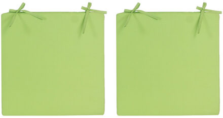 Anna's Collection 8x stuks stoelkussens voor binnen en buiten in de kleur groen 40 x 40 cm