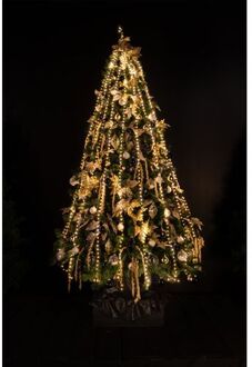 Anna's Collection Anna Collection Cascade draadverlichting - voor boom 210 cm - 960 leds - Kerstverlichting kerstboom Zwart