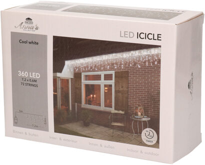Anna's Collection Anna Collection kerstverlichting ijspegel 360 leds -helder wit -720cm - Lichtsnoeren