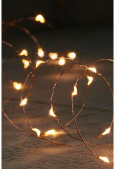 Anna's Collection Anna Collection koperdraad lichtsnoer 100 leds warm wit op batterij