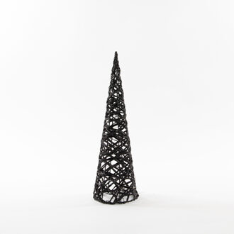 Anna's Collection Anna Collection LED piramide kerstboom - H40 cm - zwart - kunststof - kerstverlichting figuur