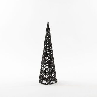 Anna's Collection Anna Collection LED piramide kerstboom - H40 cm - zwart - kunststof - kerstverlichting figuur