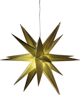 Anna's Collection Anna Collection verlichte 3D kerstster - goud - 35 cm - kunststof - Kerststerren Goudkleurig