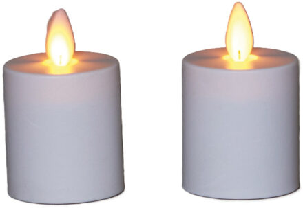 Anna's Collection B.O.T. 2ST KAARSEN BEWEGENDE VLAM 5X5CM WIT 2X2AAA/TIMER COLORBOX