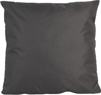 Anna's Collection Buiten of tuin sier kussens - antraciet - 60 x 60 cm - binnen/buiten - tuinbank