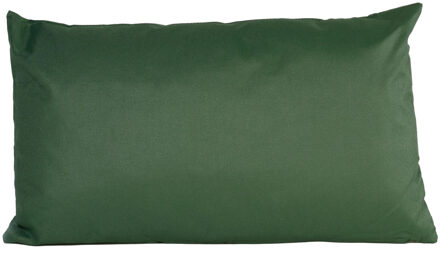 Anna's Collection Buiten of tuin sier kussens - donkergroen - 30 x 50 cm - binnen/buiten - tuinbank