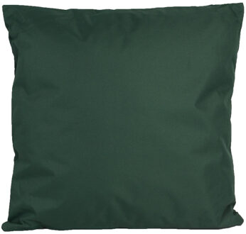 Anna's Collection Buiten of tuin sier kussens - donkergroen - 45 x 45 cm - binnen/buiten - tuinbank