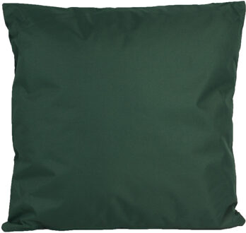 Anna's Collection Buiten of tuin sier kussens - donkergroen - 60 x 60 cm - binnen/buiten - tuinbank