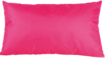 Anna's Collection Buiten of tuin sier kussens - fuchsia roze - 30 x 50 cm - binnen/buiten - tuinbank