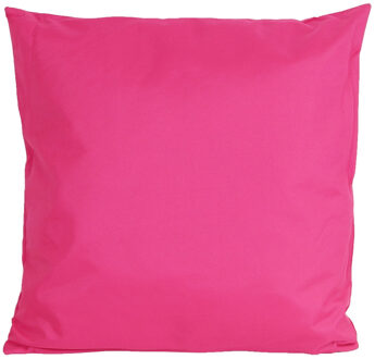 Anna's Collection Buiten of tuin sier kussens - fuchsia roze - 45 x 45 cm - binnen/buiten - Sierkussens