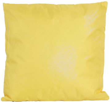 Anna's Collection Buiten of tuin sier kussens - geel - 45 x 45 cm - binnen/buiten - tuinbank