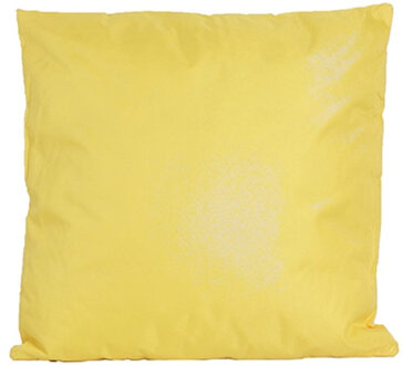 Anna's Collection Buiten of tuin sier kussens - geel - 60 x 60 cm - binnen/buiten - tuinbank