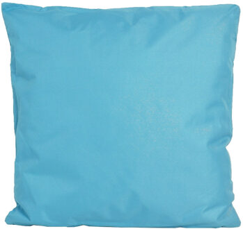 Anna's Collection Buiten of tuin sier kussens - lichtblauw - 45 x 45 cm - binnen/buiten - tuinbank