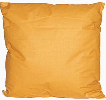 Anna's Collection Buiten of tuin sier kussens - okergeel - 60 x 60 cm - binnen/buiten - tuinbank