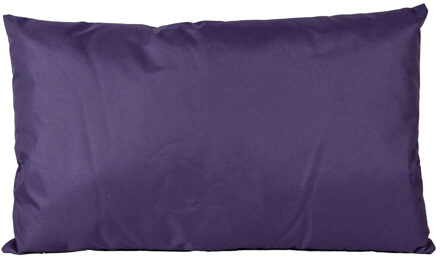Anna's Collection Buiten of tuin sier kussens - paars - 30 x 50 cm - binnen/buiten - tuinbank