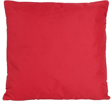 Anna's Collection Buiten of tuin sier kussens - rood - 60 x 60 cm - binnen/buiten - tuinbank