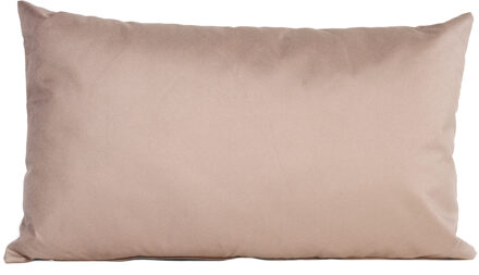 Anna's Collection Buiten of tuin sier kussens - taupe/beige - 30 x 50 cm - binnen/buiten