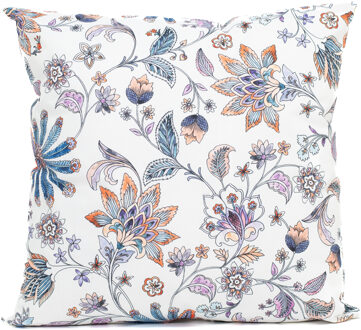 Anna's Collection Buitenkussen bloem - wit - 45 x 45 cm - Water en UV bestendig