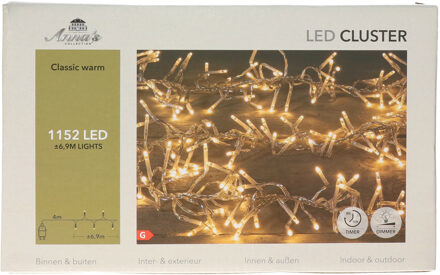 Anna's Collection Clusterverlichting - 1152 led lampjes - klassiek warm wit - 690 cm - kerstverlichting
