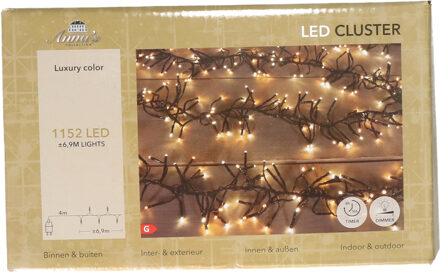 Anna's Collection Clusterverlichting - 1152 led lampjes - warm wit - 690 cm - kerstverlichting lichtsnoer