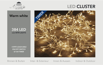 Anna's Collection Clusterverlichting - 384 lampjes - warm wit - dimmer en timer - kerstverlichting
