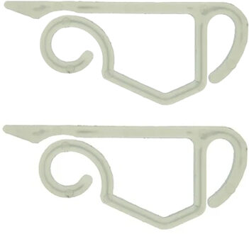 Anna's Collection dakgoothaakjes - 24x - 5 cm - kerstverlichting ophang haakjes Wit