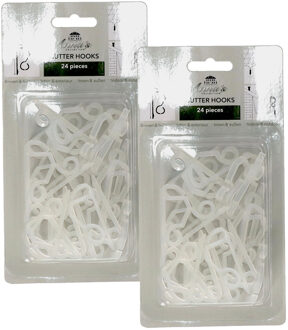 Anna's Collection dakgoothaakjes - 48x - 5 cm - kerstverlichting ophang haakjes