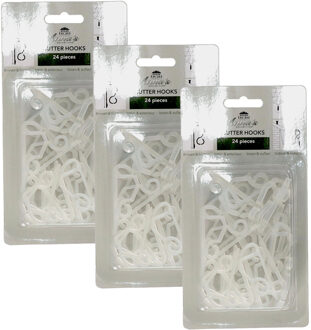 Anna's Collection dakgoothaakjes - 72x - 5 cm - kerstverlichting ophang haakjes