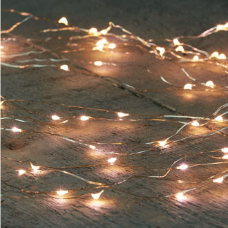 Anna's Collection draadverlichting - 100 leds - warm wit - 10 x 1 meter - timer - kerstverlichting