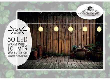 Anna's Collection Feest tuinverlichting snoer 10 meter warm witte LED verlichting