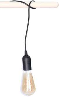 Anna's Collection Fitting Zwart - plastic - E27 - IP20 - 2M - hanglamp - inclusief LED Retro lamp