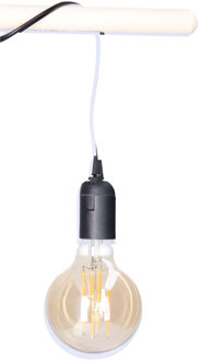 Anna's Collection Fitting Zwart - plastic - E27 - IP20 - 2M - hanglamp - inclusief LED Retro lamp