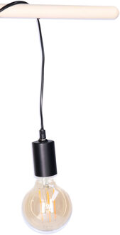 Anna's Collection Fitting Zwart - plastic - E27 - IP20 - 3M - hanglamp - 6 x 4.2 cm - inclusief LED Retro lamp