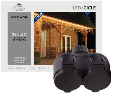 Anna's Collection Ijpegelverlichting lichtsnoer - totaal 1440 cm - 720 leds - warm wit