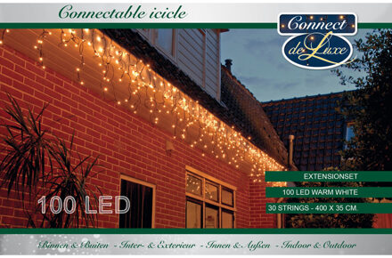 Anna's Collection IJspegelverlichting - connectable - lichtsnoer - 100 led lampjes - warm wit