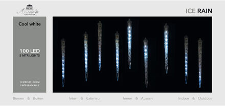 Anna's Collection IJspegelverlichting transparant lichtsnoer met 100 witte lampjes