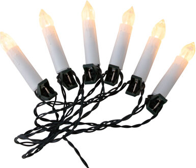 Anna's Collection Kaarsen verlichting lichtsnoer - 30 LED kaarsen - 750 cm - warm wit - kerstverlichting