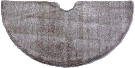 Anna's Collection Kerstboomrok - 120 cm - taupe - imitatiebont - kerstversiering