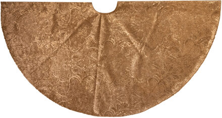 Anna's Collection Kerstboomrok barok - goud - fluweel - 120 cm - kerstversiering - kerstboom kleed Goudkleurig