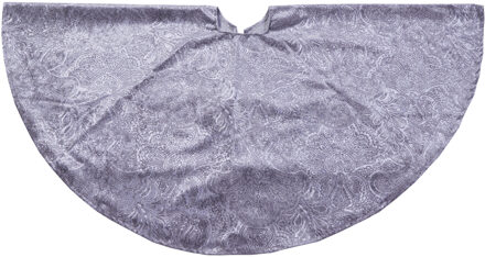 Anna's Collection Kerstboomrok - Dia 120 cm - barok - lichtgrijs - fluweel - rok
